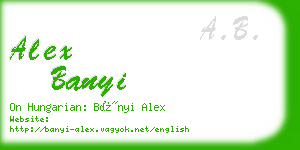 alex banyi business card